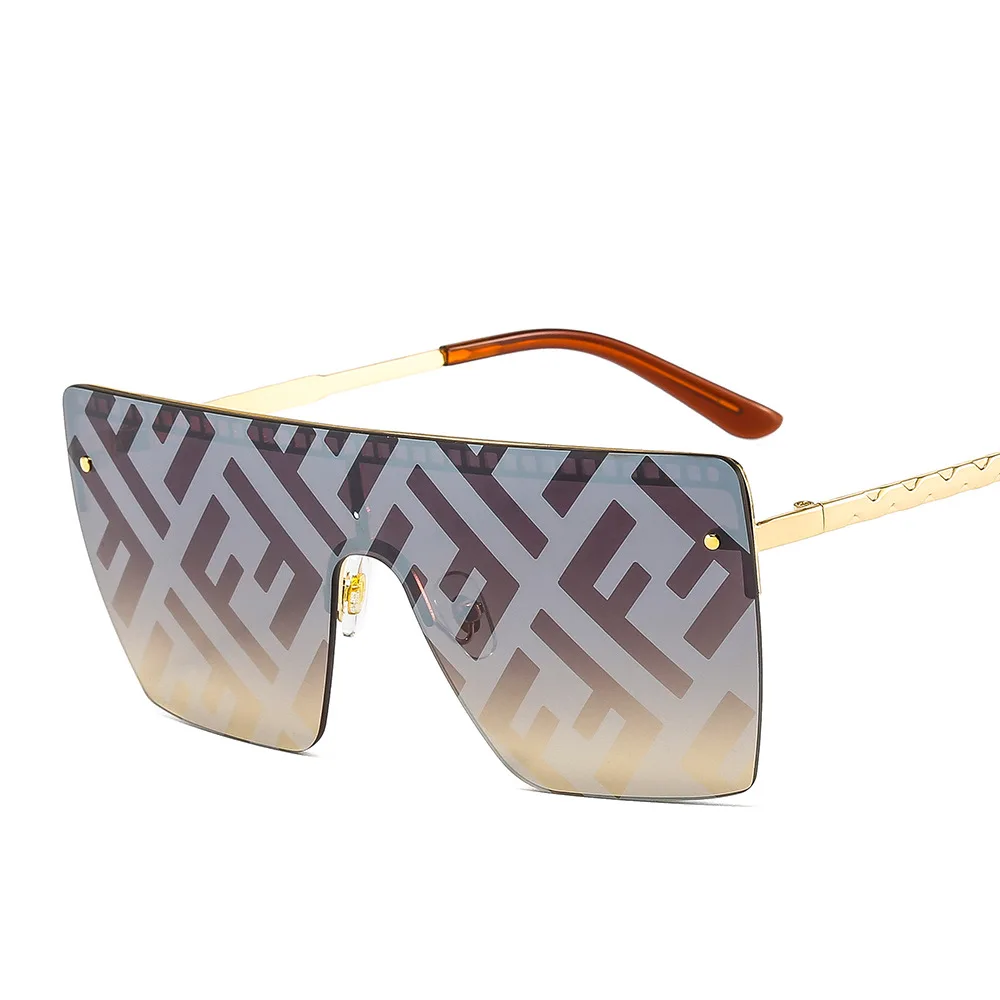 

Fashion Square Men Sunglasses 2020 Trendy Vintage Oversized Luxury Tidien Brand Design Sunglasses for Woman UV400 7862