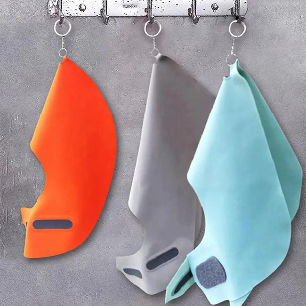 

1Pc Silicone Haircut Cape Waterproof Wai Cloth Hair Stylist Gown Apron Barber Accessories (Blue)