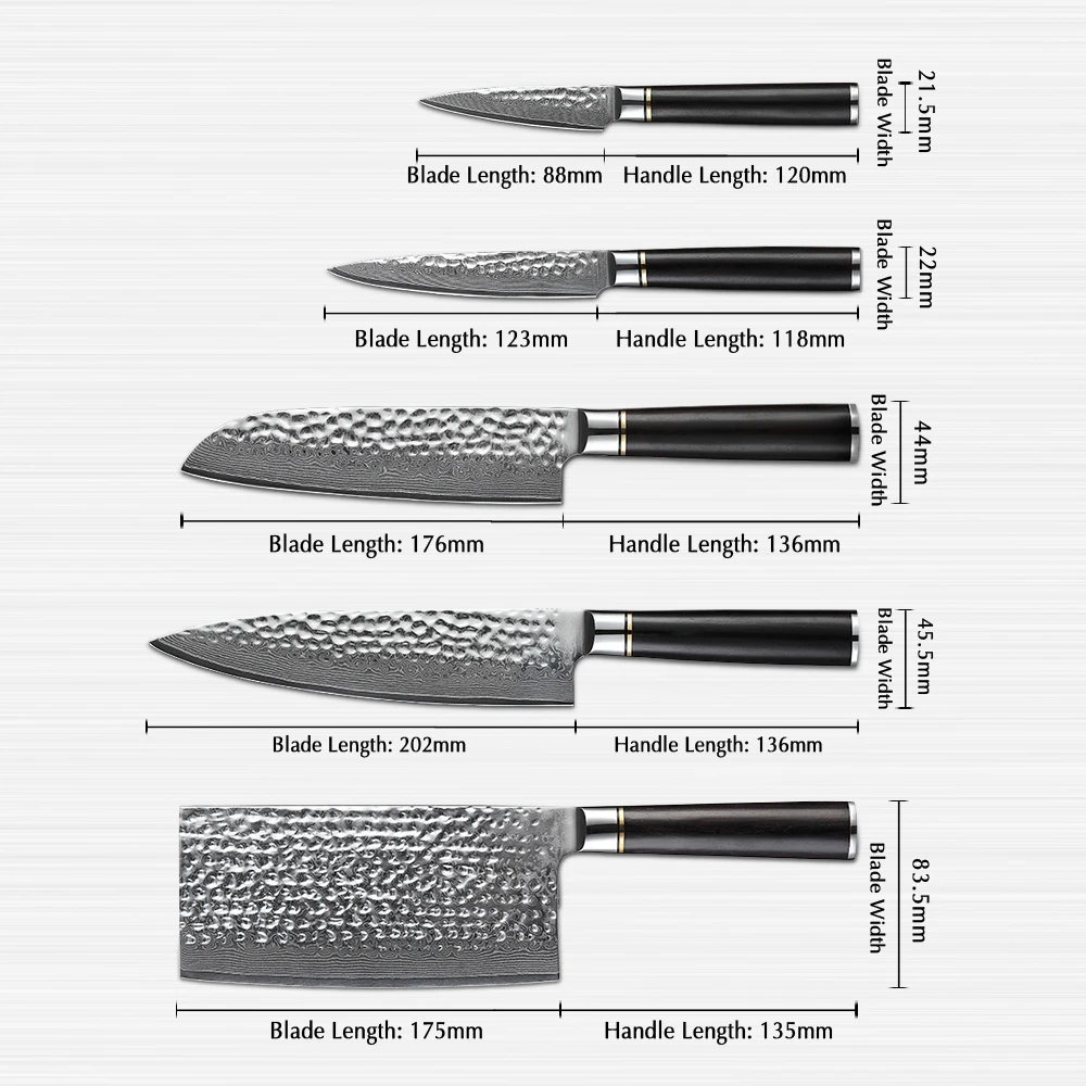 5 шт. магнитный держатель для ножей из дамасской стали|Наборы ножей| |