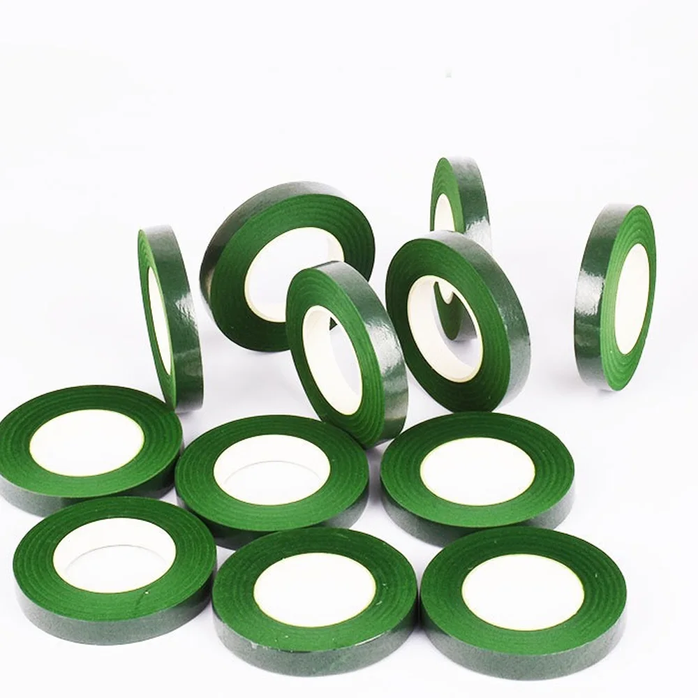 4 рулона 30 м флорист Стволовые Зеленые искусственные Цветочная лента клейкая