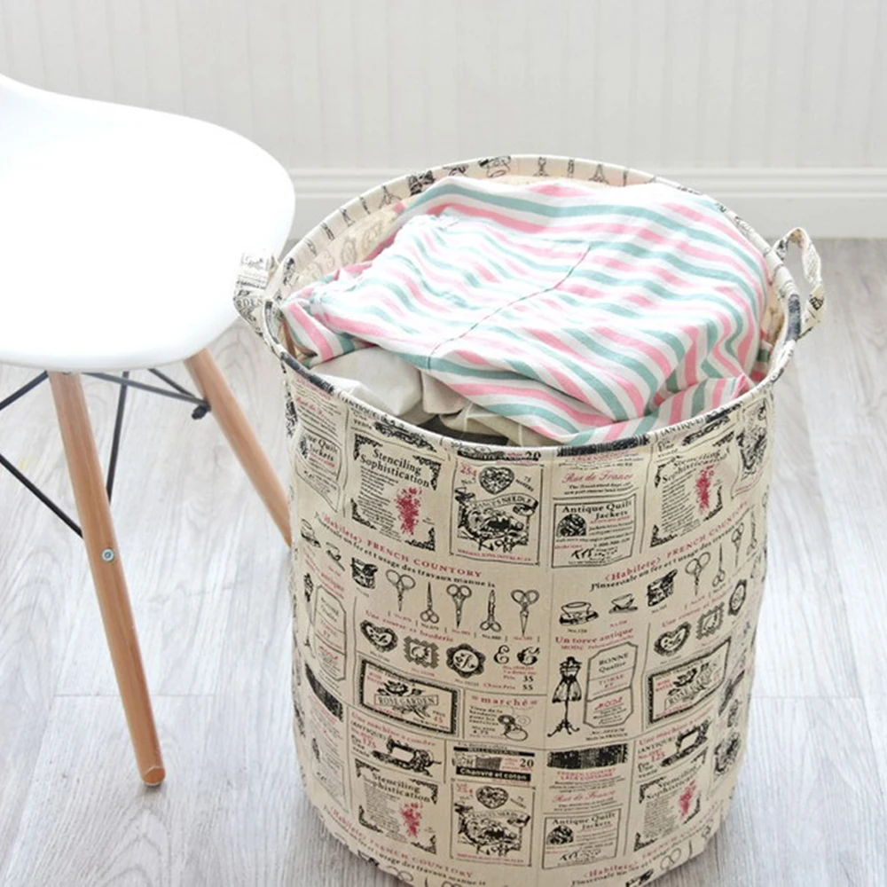 Домашний Ностальгический деревенский стиль хлопковое и льняное ведро для