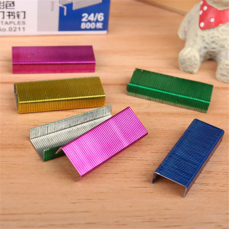 

Colorful Stapler Book Staples Stitching Needle Book Staples Office Supplies