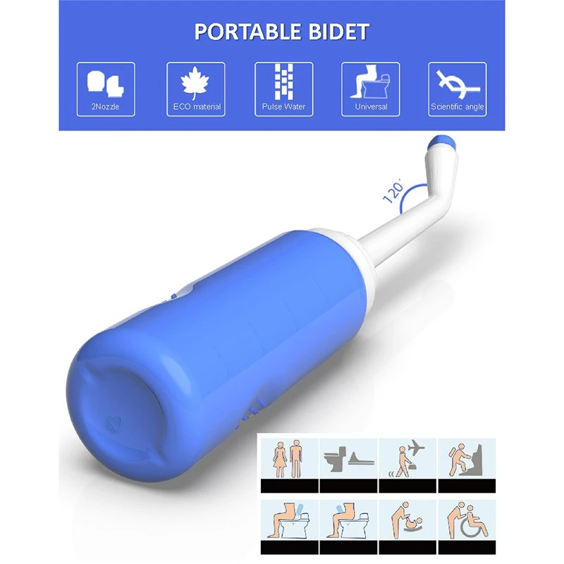 

Handheld Washing Pregnant Sprayer Bidet Portable Long Nozzle Baby 500Ml Large Capacity Toilet Travel Personal Cleaner