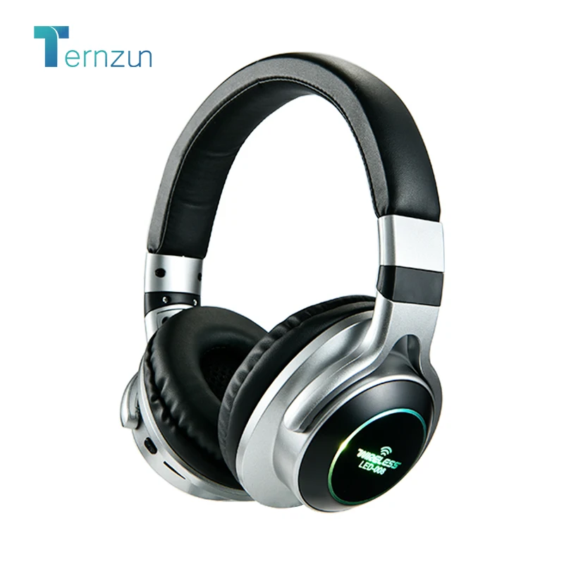 Светодиодный ные наушники со светодиодсветильник Bluetooth V5.0 мягкие большие 3D