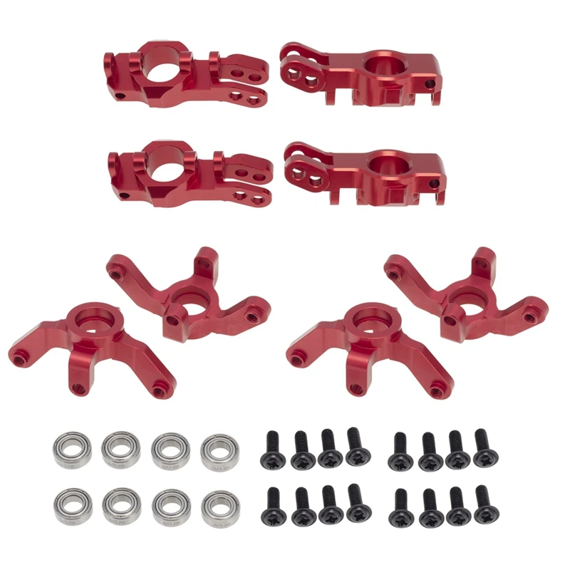 

8Pcs Aluminum Steering Knuckles Blocks Stub Axle Carriers for 1/10 Redcat Blackout XTE SC XBE (Pro) Upgrade Parts