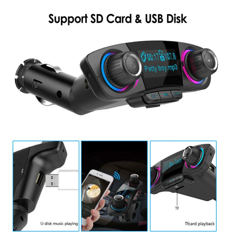 Bluetooth автомобильный fm-передатчик MP3-плеер Hands free радио комплект USB | Электроника