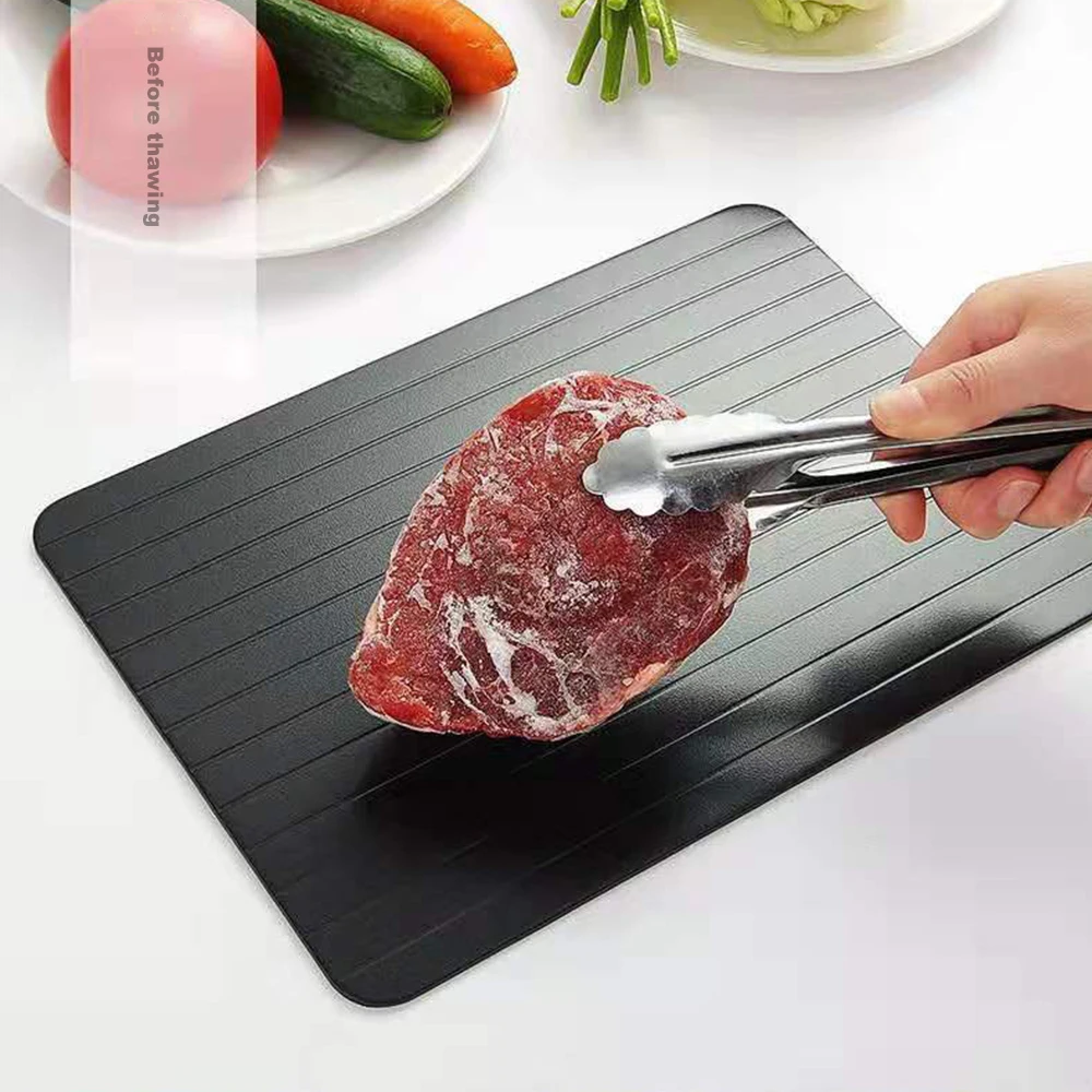 

1pcs Fast Defrost Tray Fast Thaw Frozen Food Meat Fruit Quick Defrosting Plate Board Defrost Tray Thaw Master Kitchen Gadgets