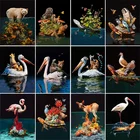 Алмазная живопись 5D сделай сам, картина с животными, птицами и черепашками, полная Алмазная вышивка, наборы для вышивки крестиком, домашнее украшение для стен, ремесла