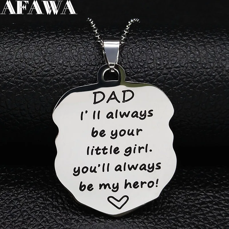 2021 модные ожерелья из нержавеющей стали для папы и дочери мужчин/девушек