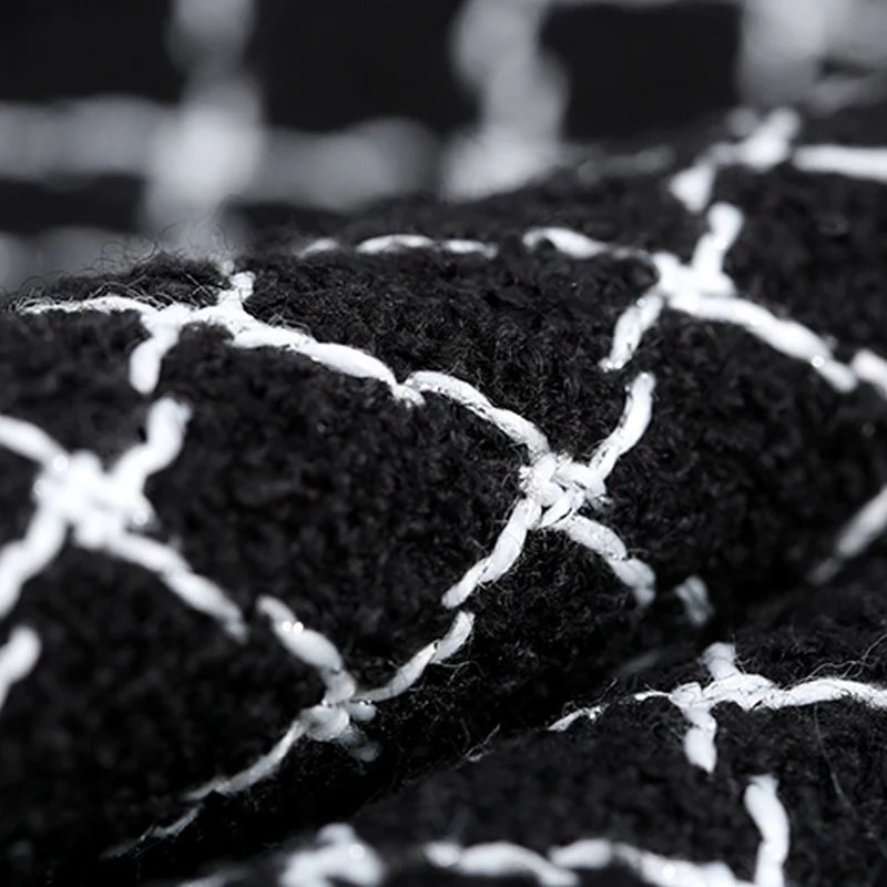 19 Весна и Осень новинка 140 см ширина бренд твидовая ткань для женщин пальто шерсть