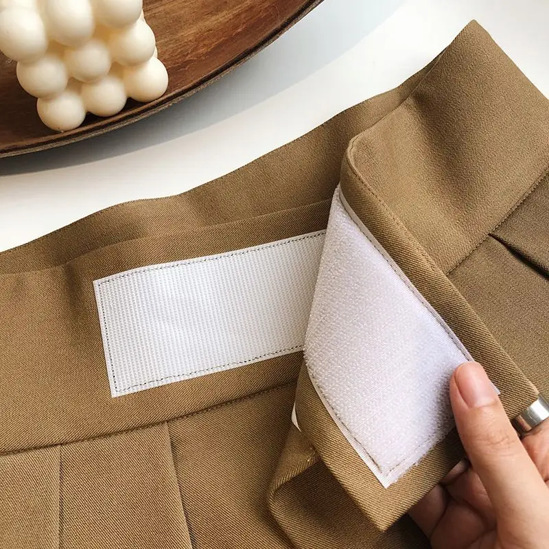 

Thicken Loose Casual Suit Pants For Women Autumn Winter Fashion Korean High Waist Straight Pans Chocolate Color Trousers 2020