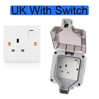 ip66 13a weatherproof waterproof outdoor wall power switch socket suitable large plug outlet uk standard
