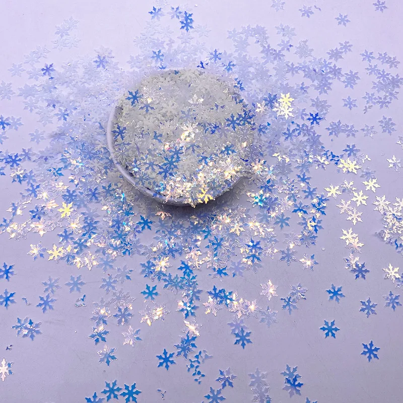 8 мм 10 г ультратонкий Блеск большой Снежинка блестки лазерные 3D голографические