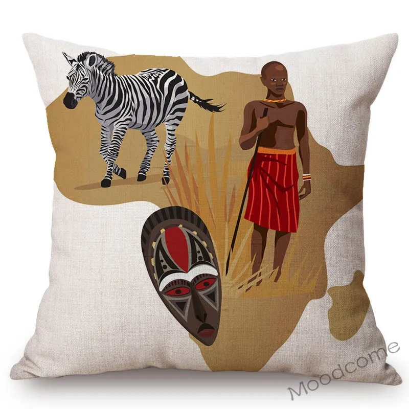 Северная Африка Карта африканское племя дизайн дома декоративная подушка для