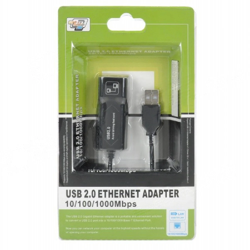 

USB 2.0 to 10/100Mbps Gigabit RJ45 Ethernet Network Cable Adapter Convertor for PC/Laptop