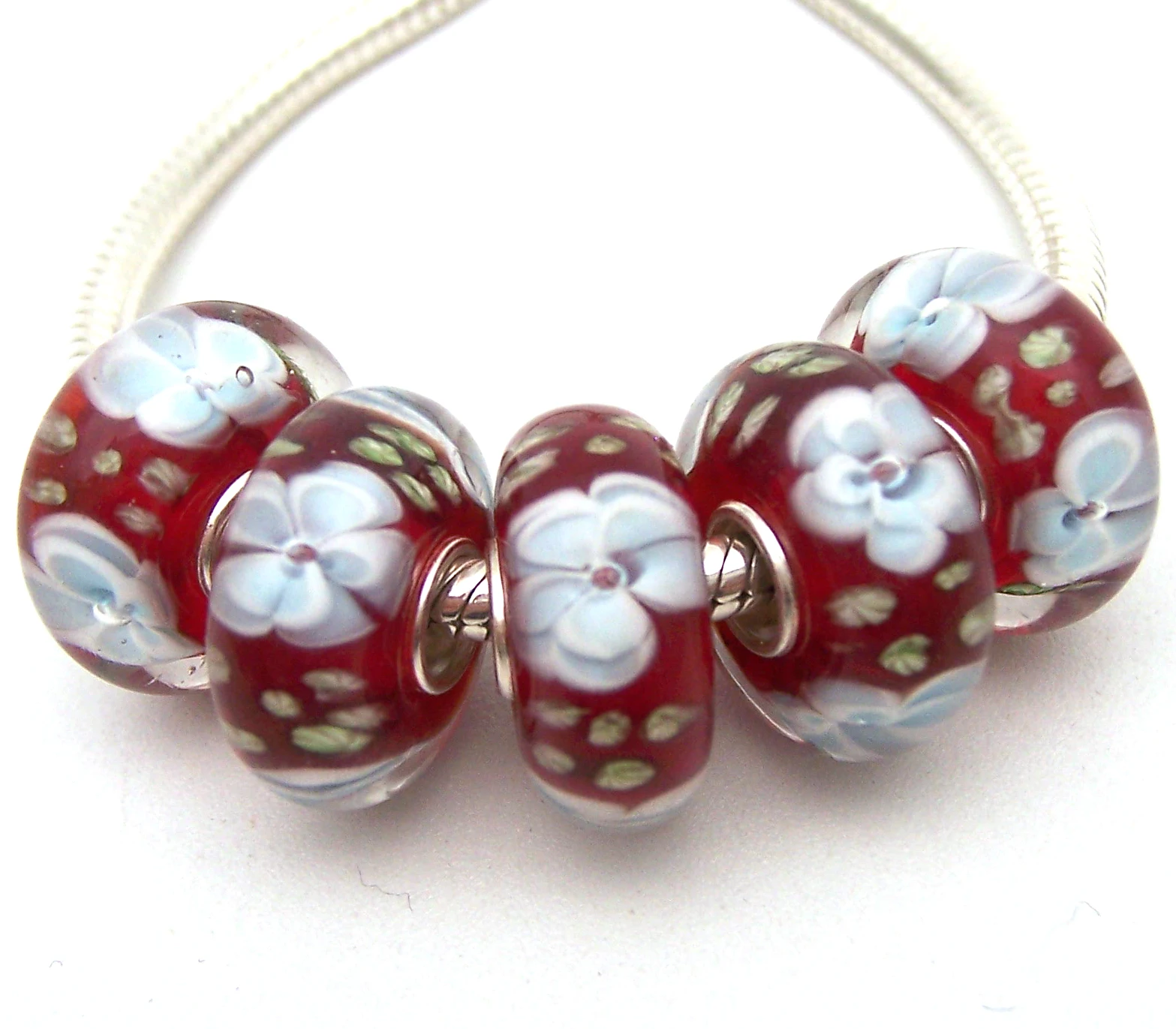 

JGWGT 2650 5X 100% Authenticity S925 Sterling Silver Beads Murano Glass beads Fit European Charms Bracelet diy jewelry Lampwork