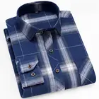 Новинка 2020, Мужская Фланелевая рубашка в клетку, мягкая удобная Весенняя Мужская облегающая деловая Повседневная рубашка с длинным рукавом