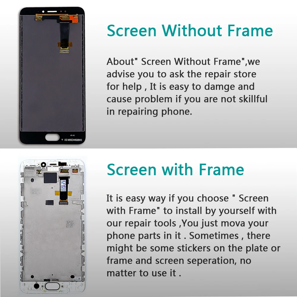Дисплей Deal Team 5.5 дюймов для Meizu MX6 1920*1080 с сенсорным экраном, цифровой сборкой и рамкой, в комплекте с бесплатными инструментами и закаленным стеклом.