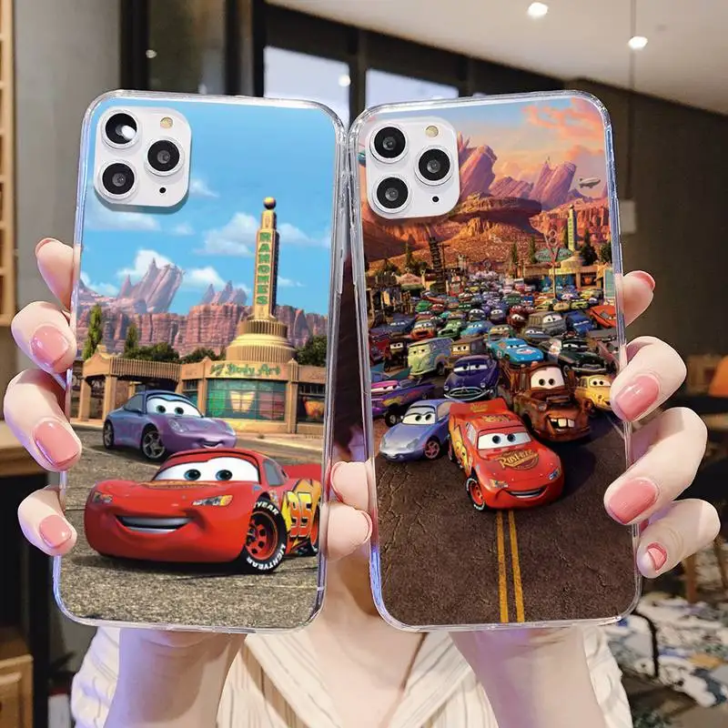 Lightning mcqueen аксессуары чехол для телефона Iphone 6 6s 7 8 plus X Xr XS 11 12 Mini Pro Max прозрачный |