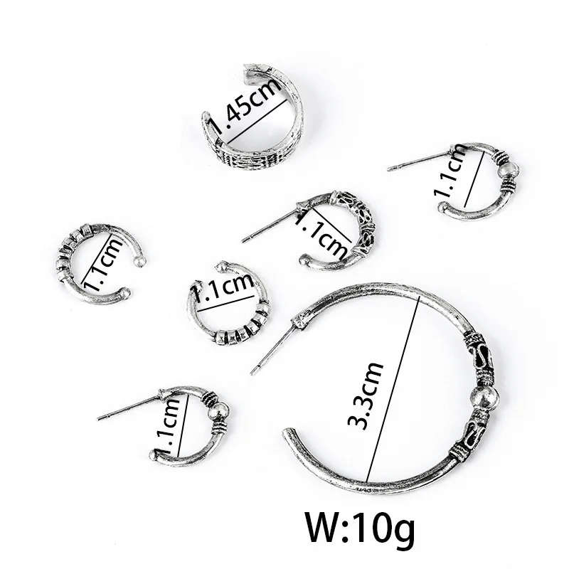 1 комплект модные женские круглые металлические богемные серьги