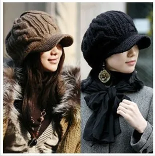 Женская шапка осенняя и зимняя новая модная женская Skullies вязаная из кроличьего