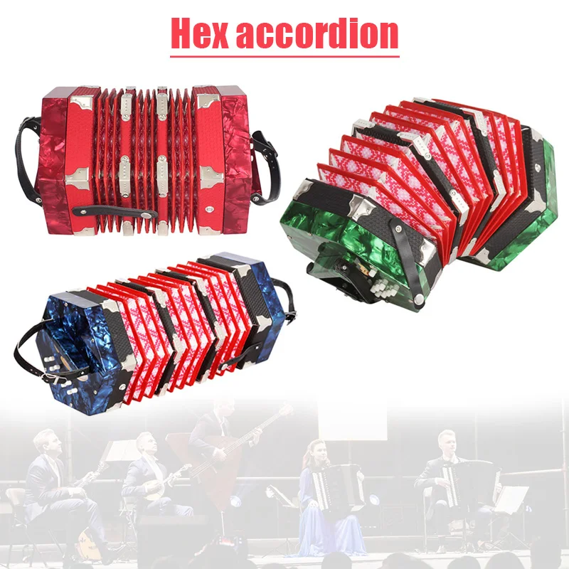 Музыкальный инструмент с сумкой для переноски 20 кнопок 40 Рид