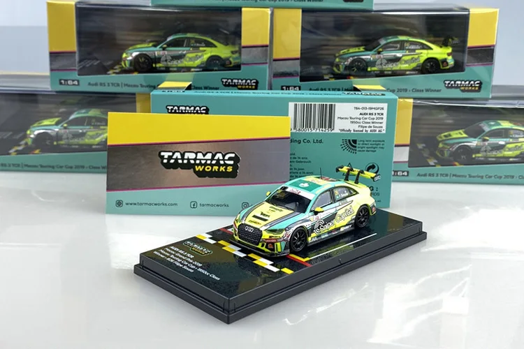 

Tarmac Works cars 1:64 AUDI RS 3 TCR Macau touring car 2019-26 Collection car
