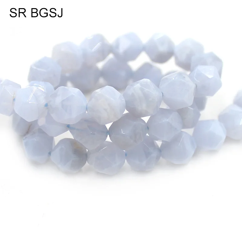 Free Shipping 8mm Faceted Round Polygonal Purple Chalcedony Gems Natural Stone Findings Loose Beads Strand 15&quot | Украшения и