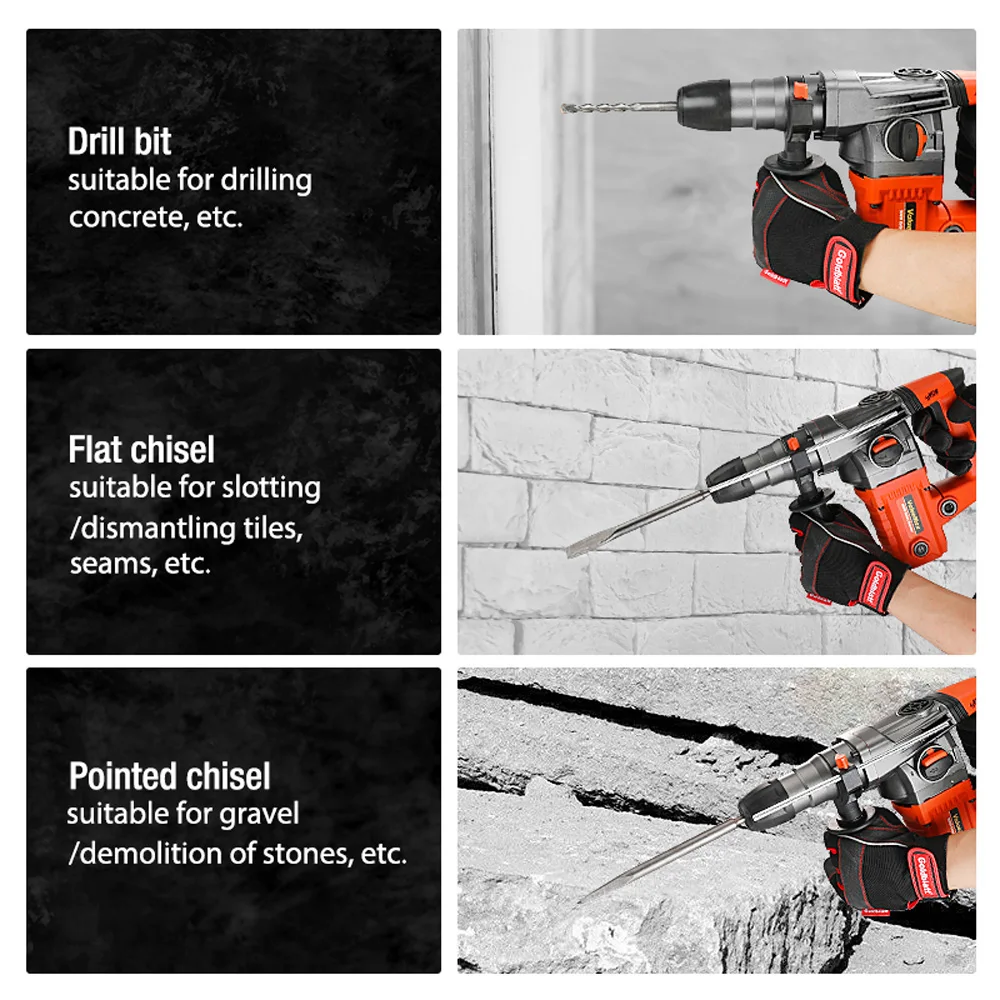 ValueMax 900 Вт дрель с вращающимся молотком (VDE Plug) тяжелый электрический проводной