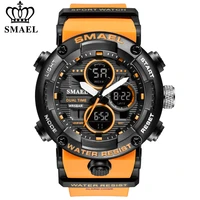 smael mens watches military 50m waterproof sport stopwatch alarm led digital watch men big dial clock for male relogio masculino