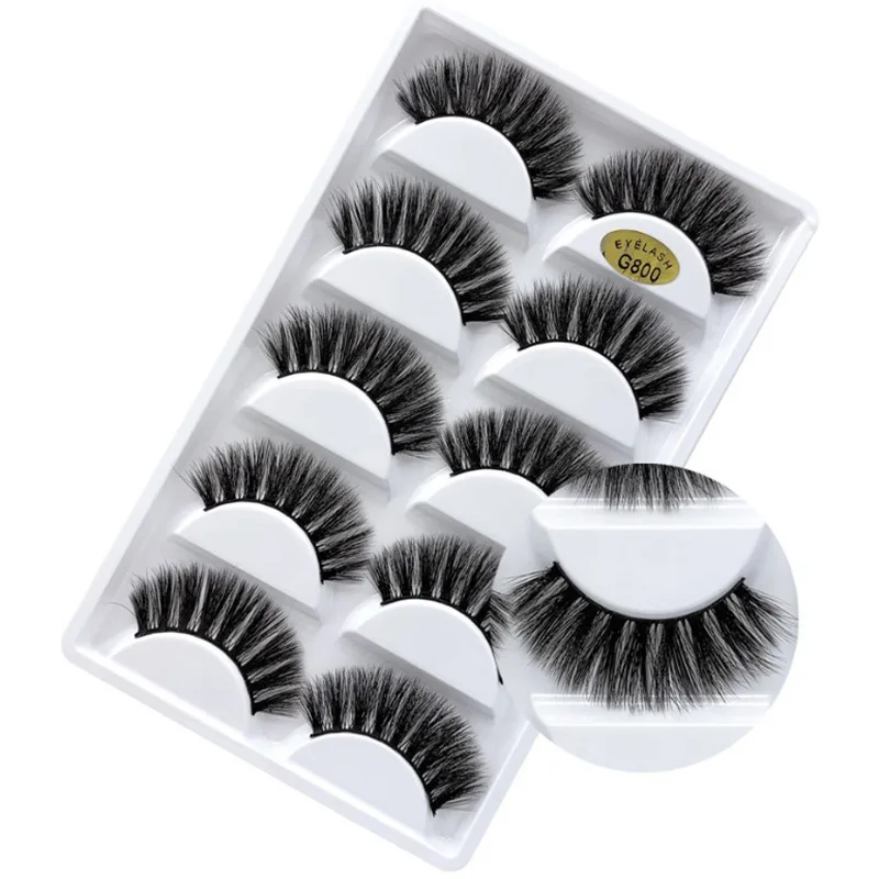 Ресницы 5 пар 3D норковые ресницы натуральные накладные Мягкие Накладные из норки