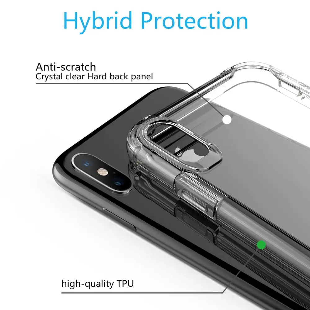 Прочный сверхпрочный чехол на айфон 12 11 Pro Xs Max SE 2020 6 6S 7 8 плюс кристально чистая