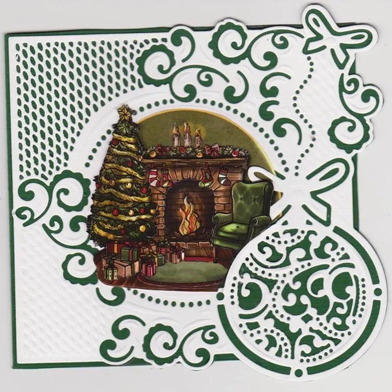 Рамка с бантиком штампы металлические режущие для изготовления карт Скрапбукинг