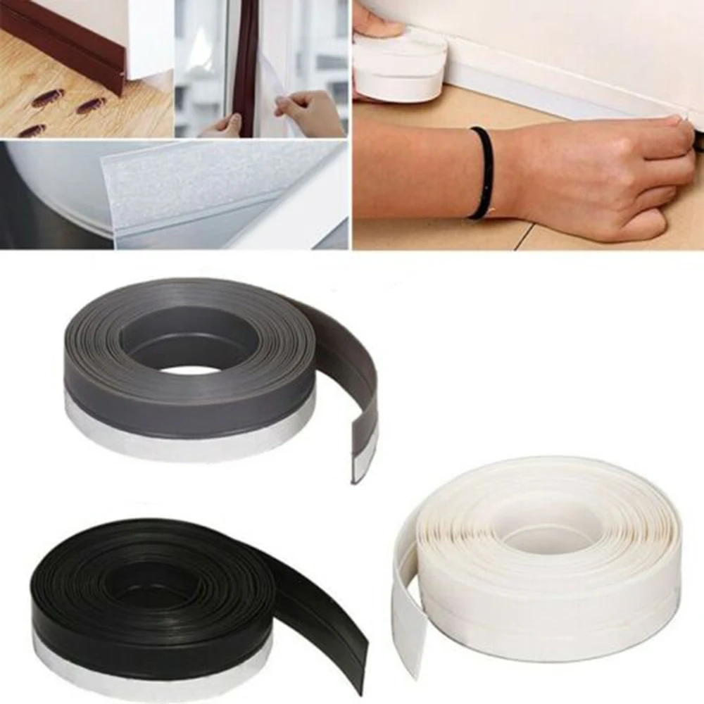 Bath Shower Screen Door Seal Strip Sound Insulation Protector Adhesive 5m | Дом и сад