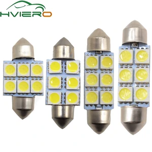 10X Белый светодиод 31 мм 36 мм 39 мм 41 мм C5w c10w 5050 6Led DC 12v гирлянда для салона купольный светильник лампа для багажа лампа для чтения дверной светильник