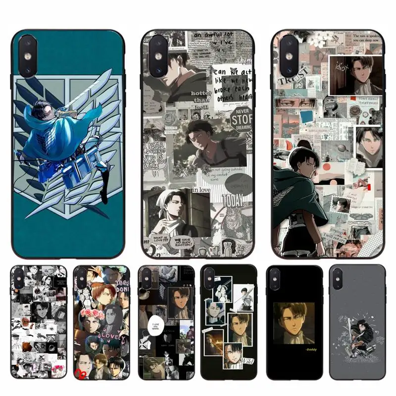 

Yinuoda Anime Attack On Titan Levi Ackerman phone Case for iphone 11 12 Mini Pro Max X XS MAX 6 6s 7 8 plus 5 5S 5SE XR SE2020