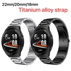 Ремешок из титанового сплава для Samsung Galaxy watch 3 Huawei watch GT2, браслет из нержавеющей стали для Amazfit GTR, 22 мм20 мм18 мм
