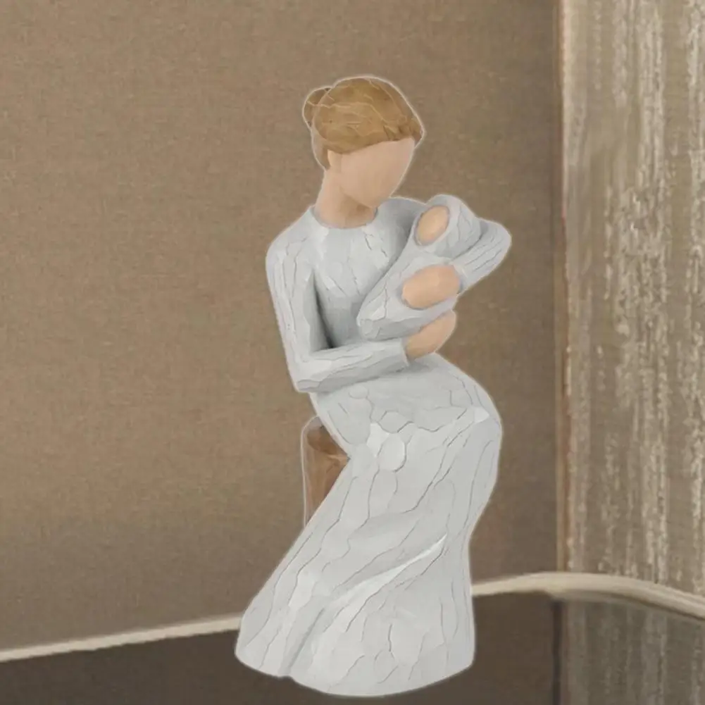 

Willow Tree Style Mother Figure Delicate Memorable Resin Hand-Painted Statue Room Decorations ornaments for Gift