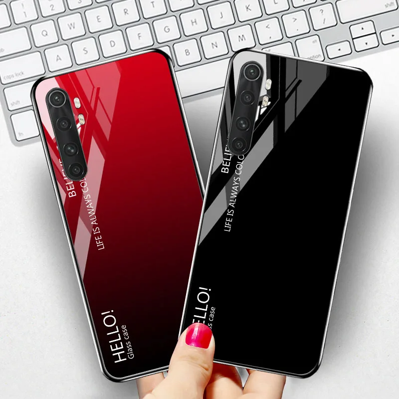 Чехол из закаленного стекла для Xiaomi Mi Note 10 Lite роскошные чехлы Xaiomi Poco X3 Pro NFC M3 11 Ultra