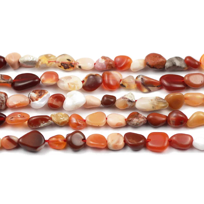 

Irregular Red Opal Stone Beads Smooth Natural Loose Beads For Jewelry Making DIY Charm Earrings Bracelet Necklace Pendant 15''