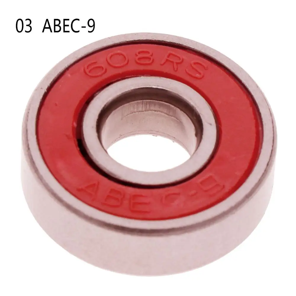 ABEC-9 Red 1 шт. роликовые коньки скейтборд шариковый подшипник колеса ABEC-7/9 608 RS 2RSe скейтборд подшипник аксессуары - Цвет: ABEC-9 Red