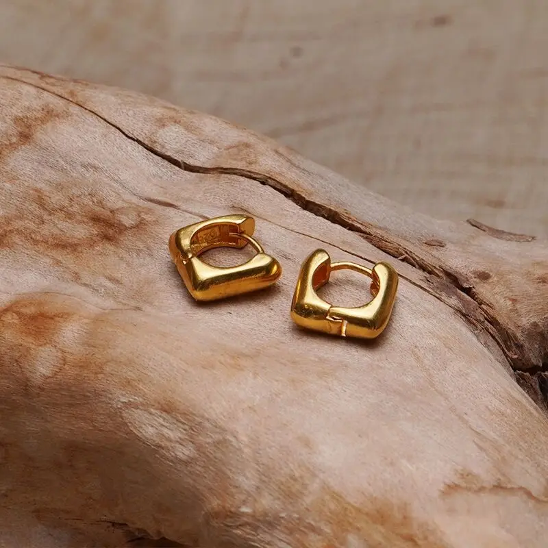 

Square Hoop Earring Simple Geometric European Women Multi Piercing Mini Small Hoops