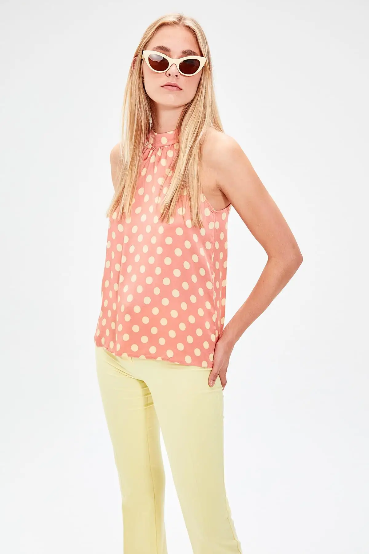Trendyol абрикосовый шнуровки detayli Bluz TWOAW20BZ0285| |