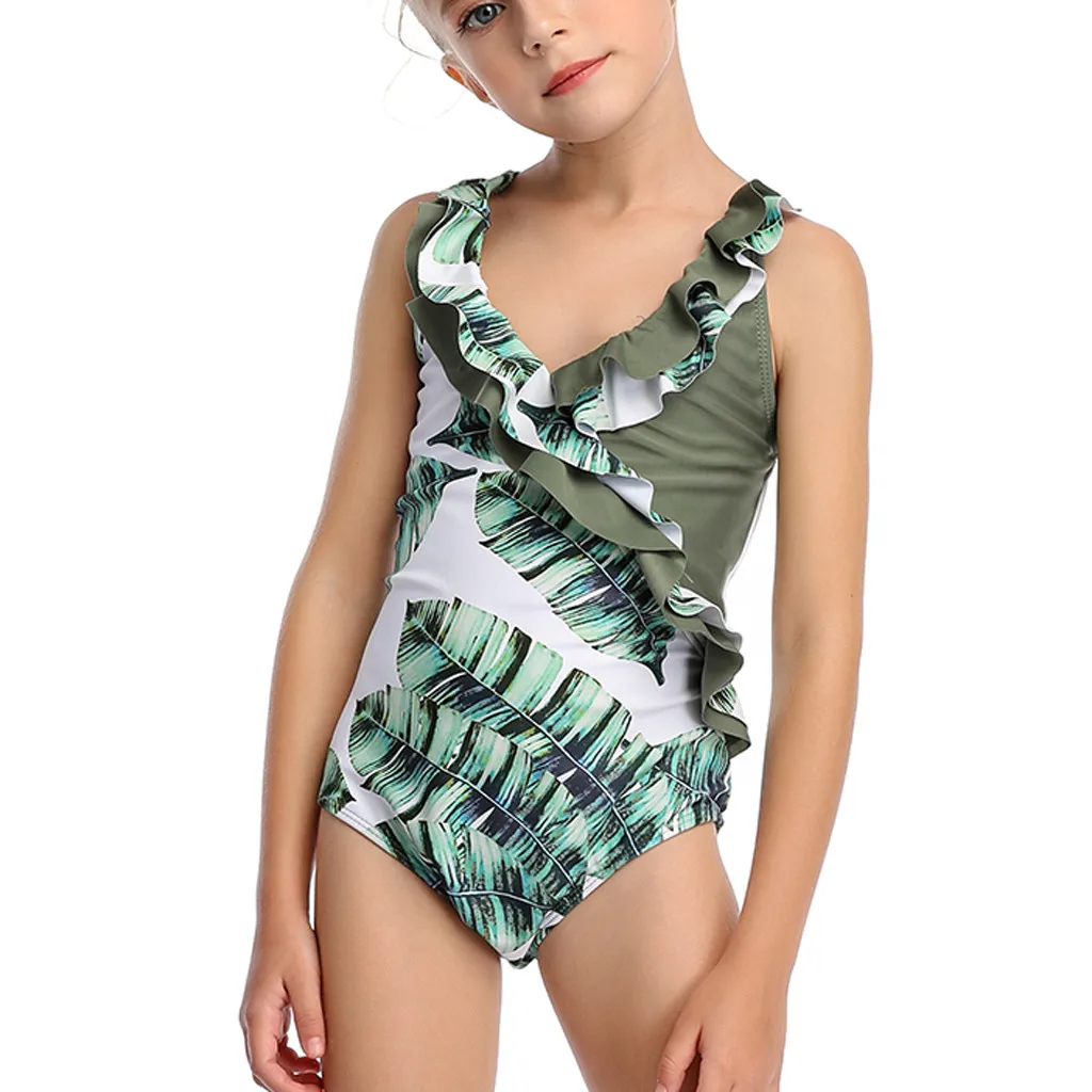 Hot Summer Fashion Mother And Daughter Print Two Piece Swimsuit Matching Clothing Costumes stroje kapielowe damskie | Спорт и