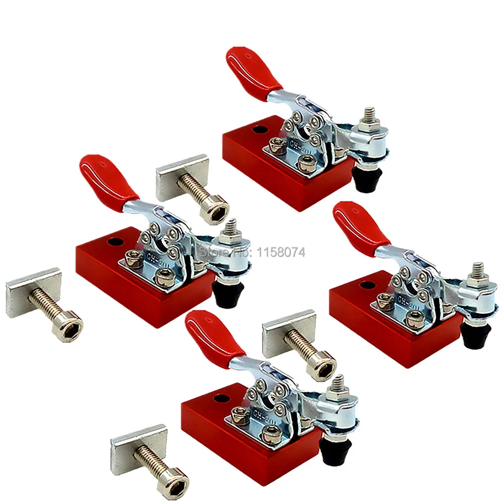

4pcs Quick Chuck Clamp Fixing Plate Engraving Machine Engraving Fasteners Cnc Router Fixture Woodworking Aluminum Plate Fixing