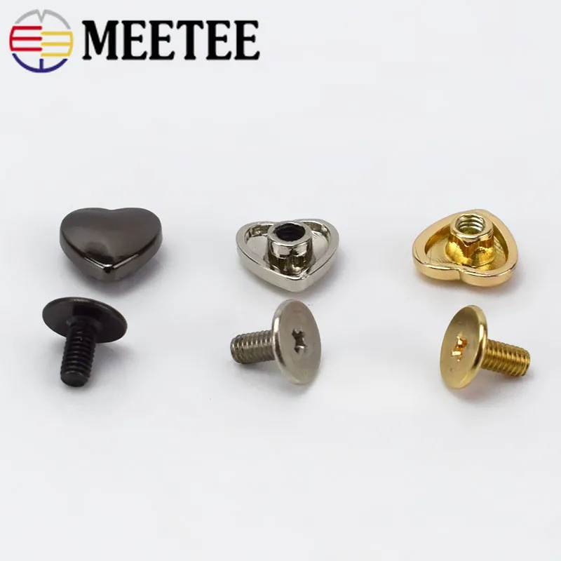 20/50 шт. заклепки в форме сердца для сумок фурнитура сумки декоративные кнопки