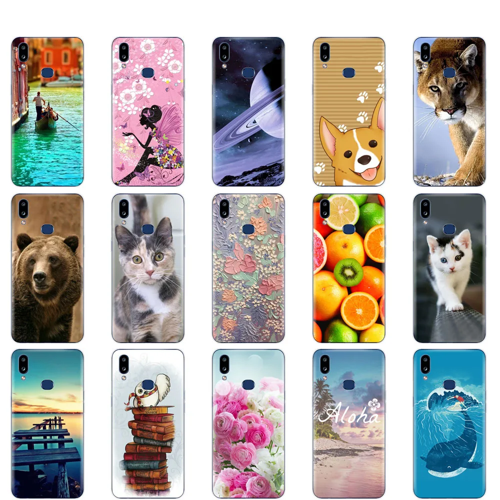 Case For Samsung A10S cover Soft Silicon coque on Galaxy GalaxyA10S A 10S A107F bumper copas cute cat dog | Мобильные телефоны и