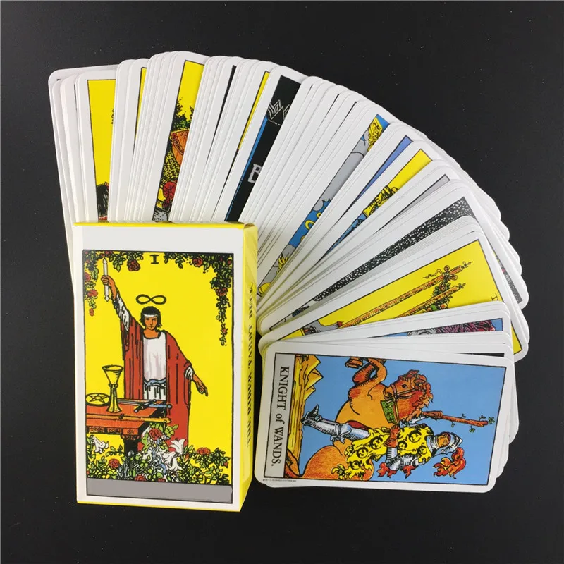 

Hot Sell Rider Tarot Cards Playing Board Games Poker Size Adventure Time High Quality With Paper Guidebook Meaning On Study It