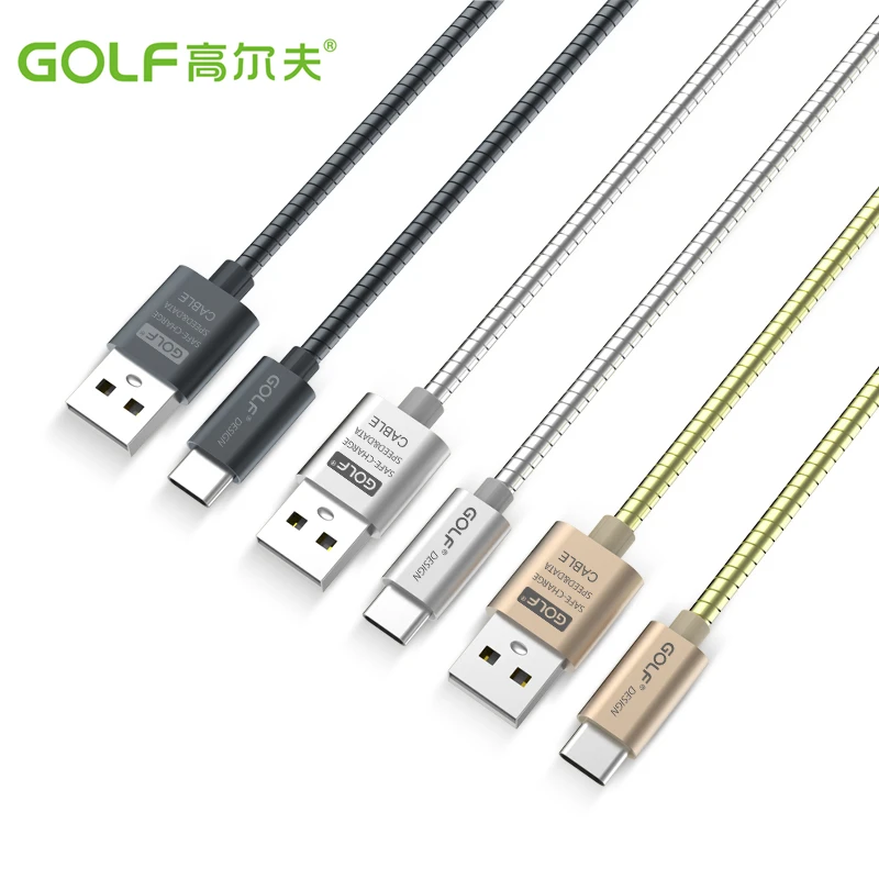 USB кабель GOLF 1 м для зарядки и передачи данных iPhone 7 8 Plus XR X XS 11 Pro Max Samsung S7 S8 S9 S10 LG OnePlus