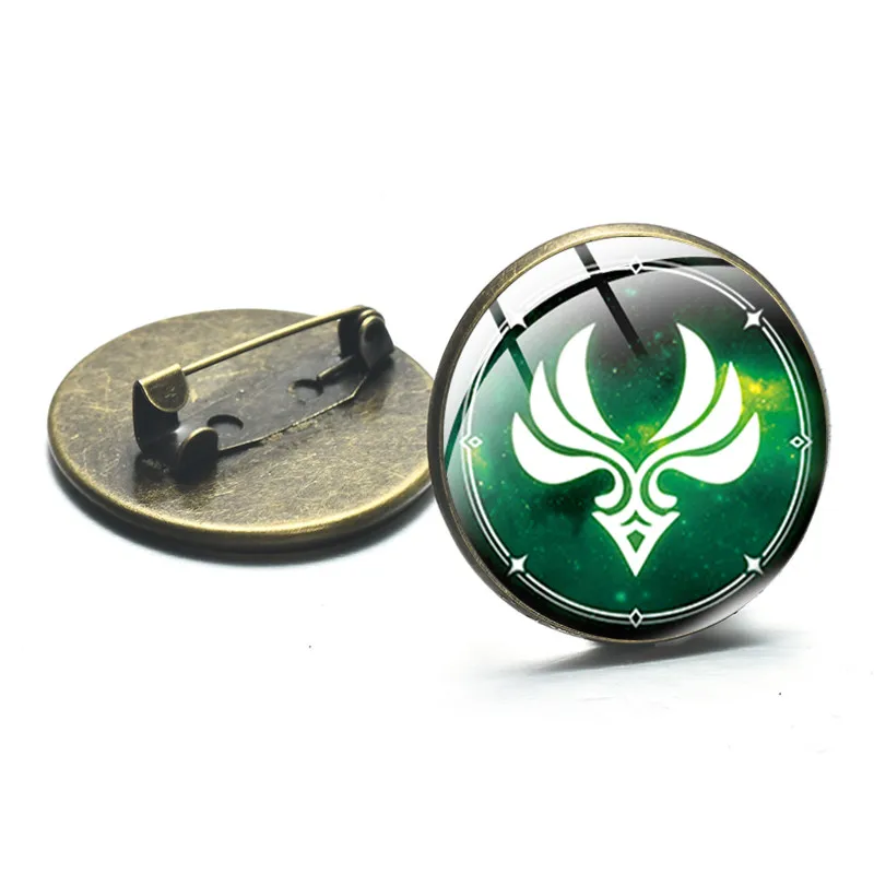

Anime Genshin Impact Brooch Pin Punk Style Bronze Color Art Photo Handmade Badge For Clothes Backpack Jewelry Gift Accessories